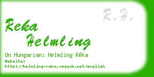 reka helmling business card